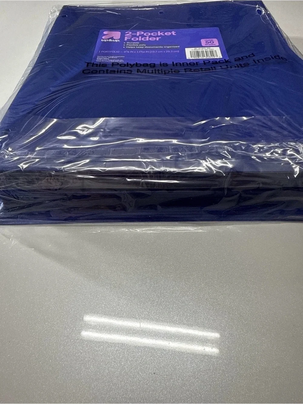 School Supplies For Teachers, Pack Of 24 / 2-pocket Folder With Prongs Blue